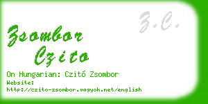 zsombor czito business card